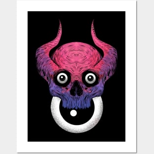 Skull head Posters and Art